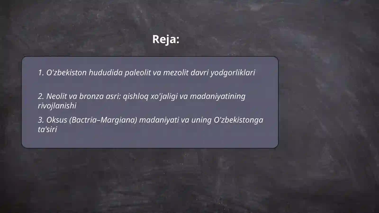 O`zbekiston qadimgi tarixi 2
