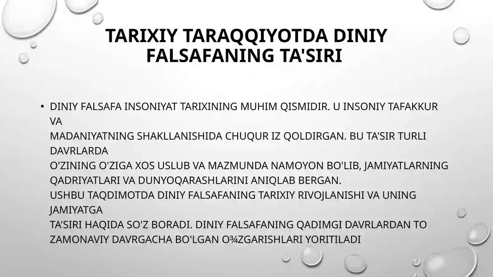 Tarixiy Taraqqiyotda Diniy Falsafaning Ta'siri 2