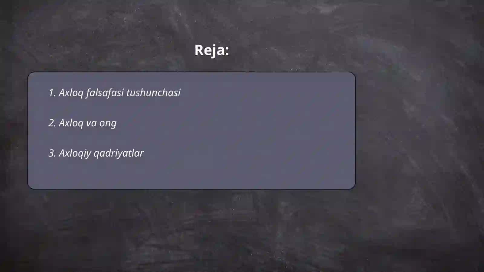Axloq Falsafasi 2