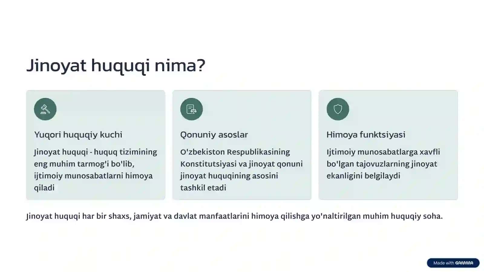 Jinoyat huquqi: Bir qancha jinoyatlarni sodir etish 2