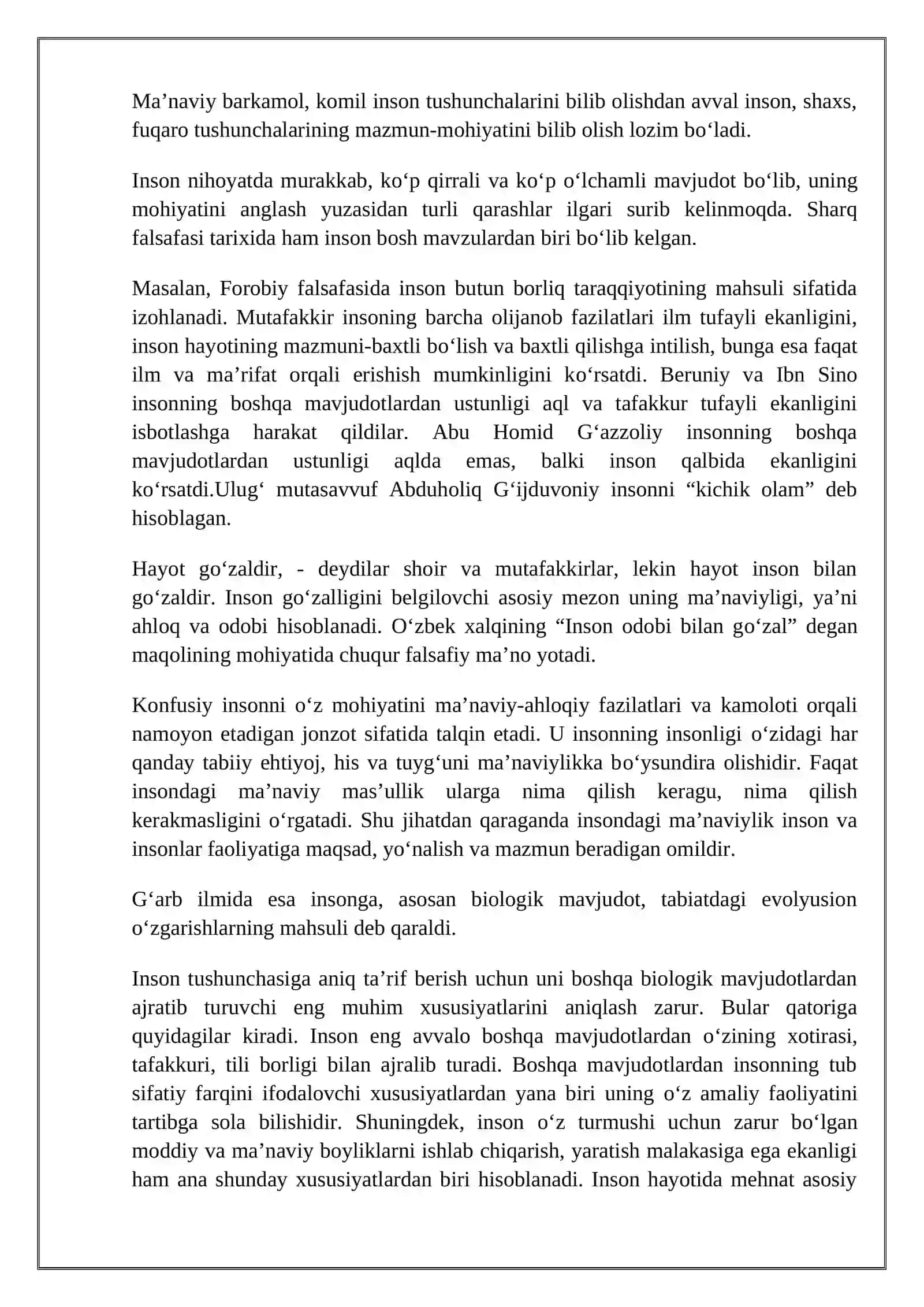 BILIM INSON MANAVIY KAMOLOTI OMILI 2