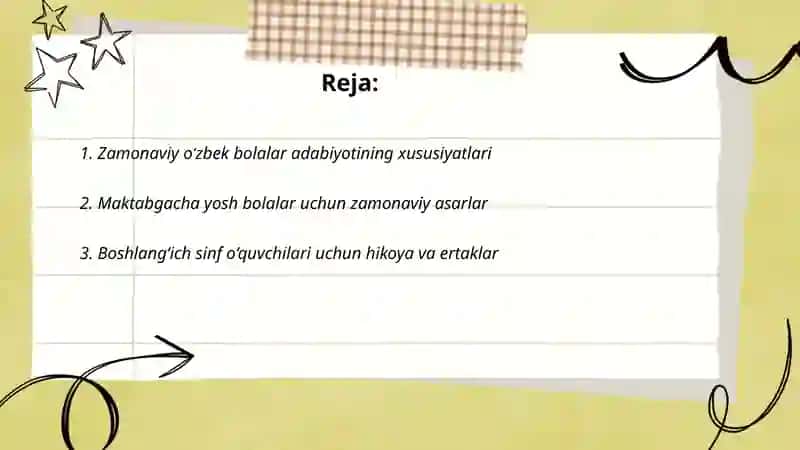 Zamonaviy o‘zbek bolalar adabiyoti 2