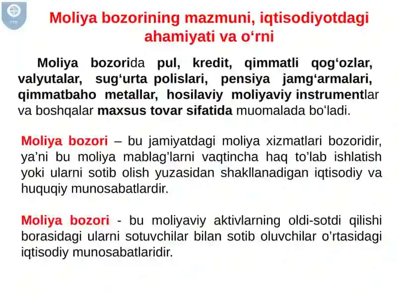 Moliyaviy koʻrsatkichlar va ularning qoʻllanilishi 2