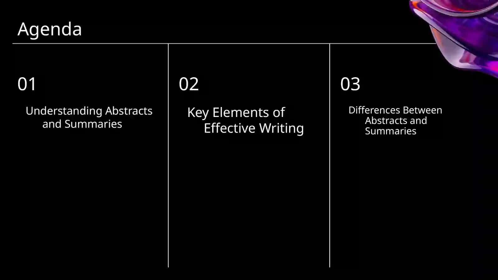 How to write an abstract and a summary? 2