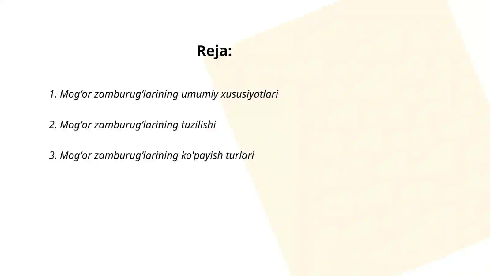 Mogʻor zamburugʻlari.Achitqilar. Ultramikroblarning tuzilishi va xususiyatlari 2