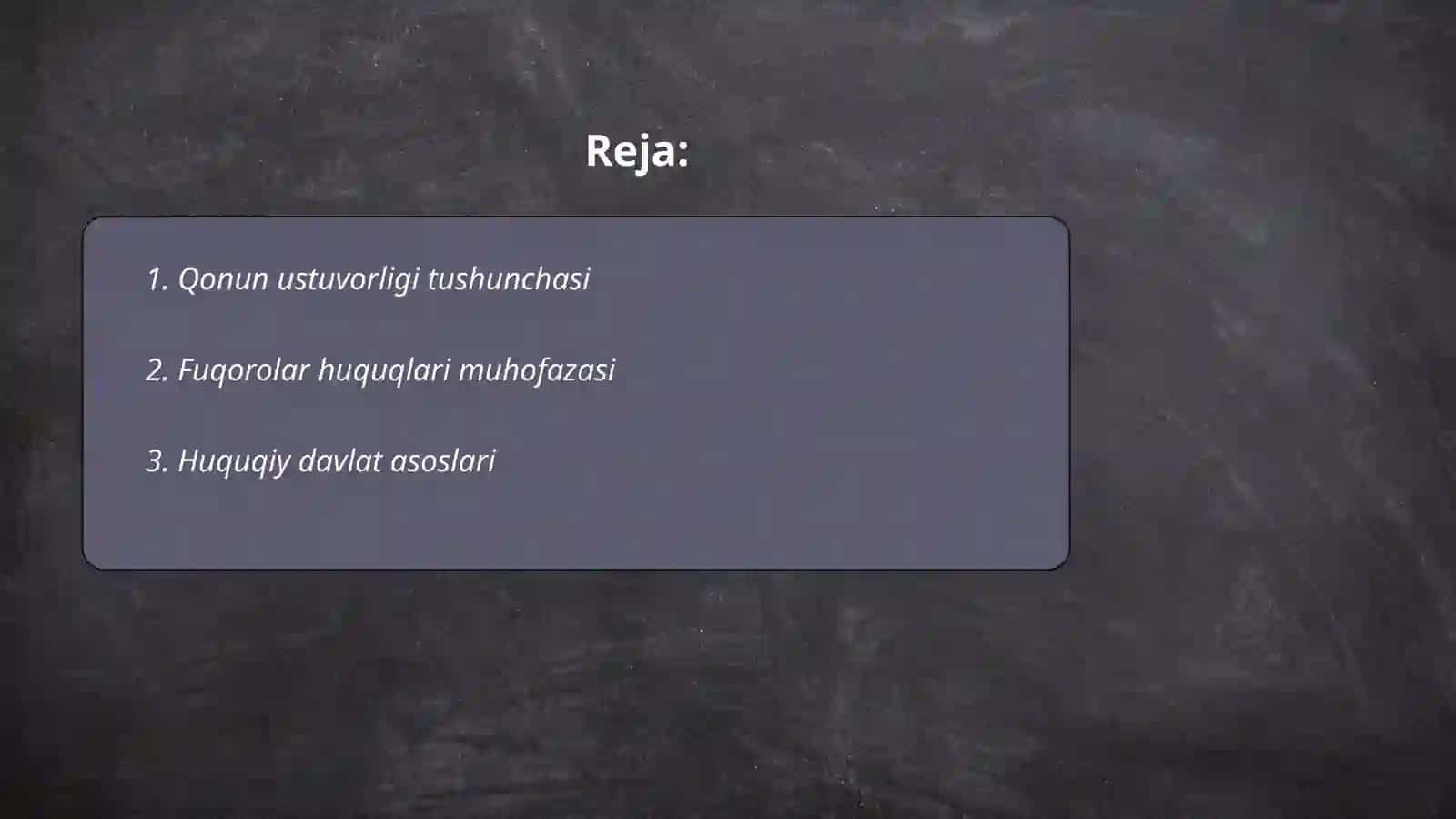 Qonun ustuvorligini ta'minlash fuqorolar huquq va erkinliklarining muhim garovi 2