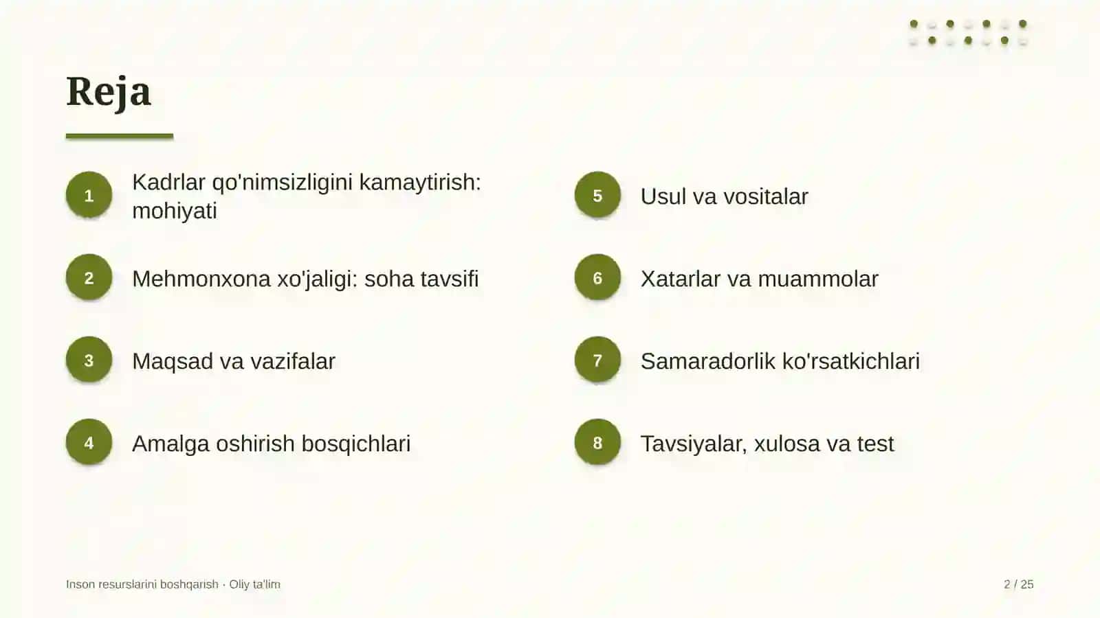 mehmonxona xo'jaligida kadrlar qo'nimsizligini kamaytirish 2055 2