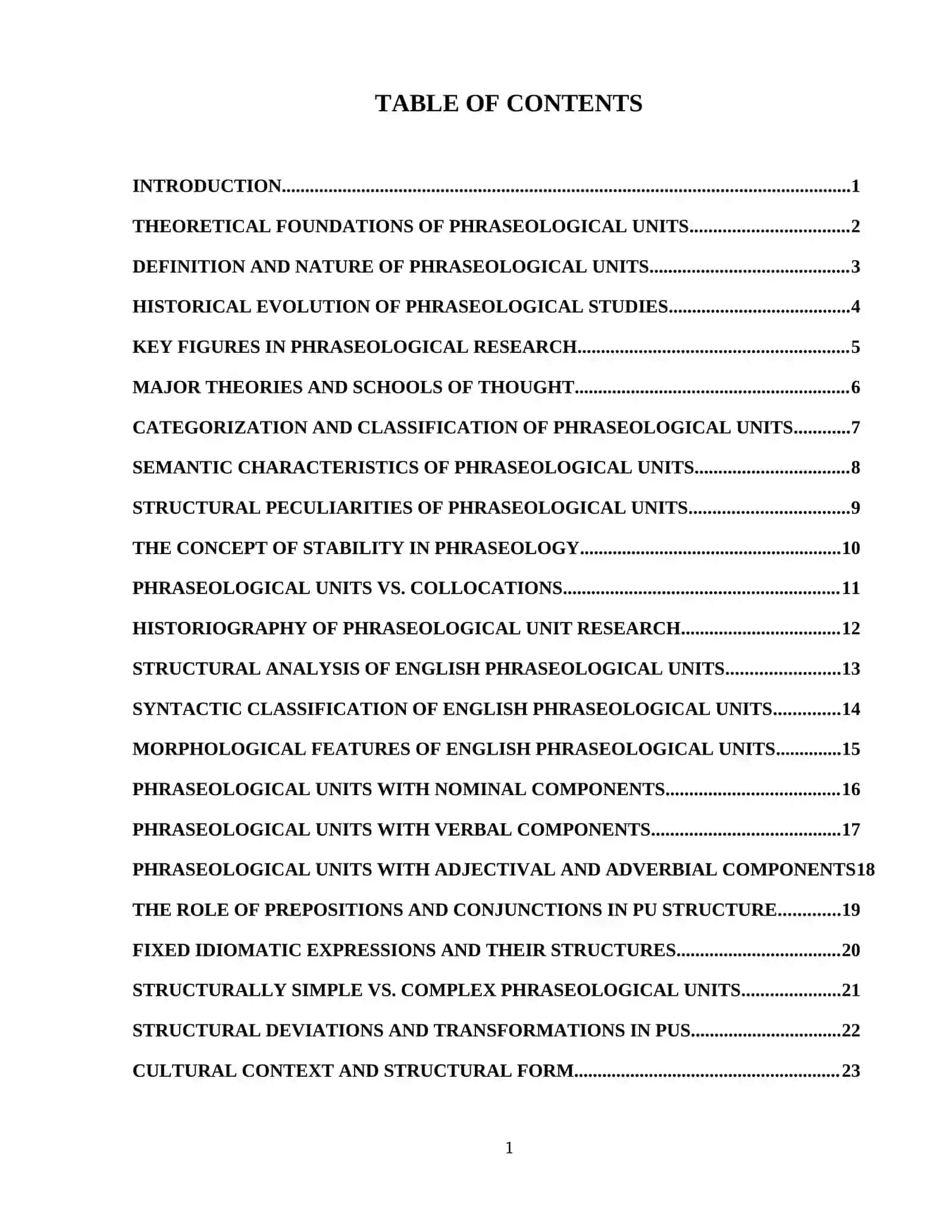 Phraseological Units in English:Structural and Semantic Characteristics 2
