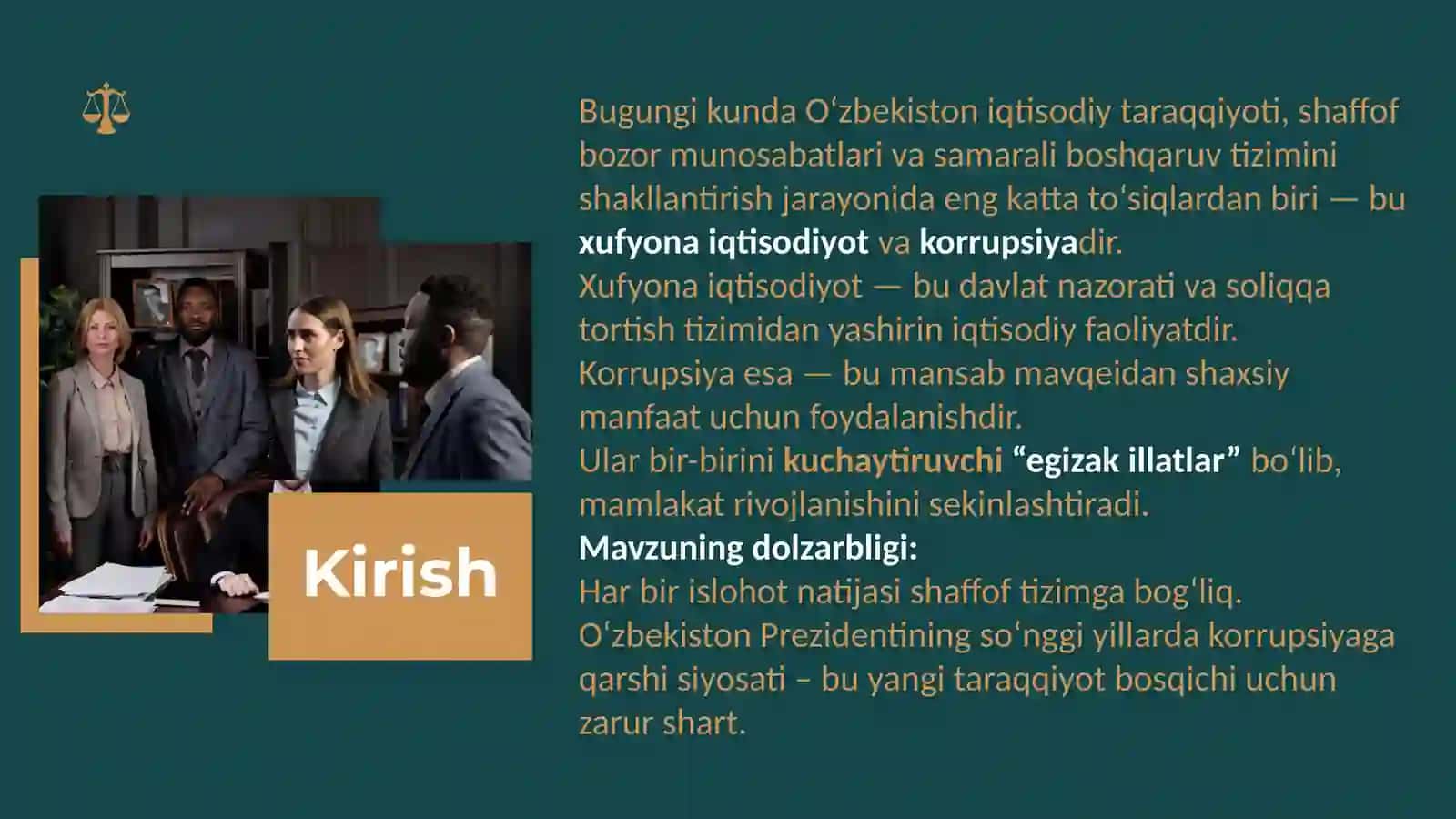 O‘ZBEKISTONDA XUFYONA IQTISODIYOT VA KORRUPSIYAGA QARSHI KURASH YO‘LLARI 2
