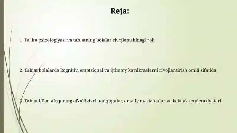 Pedogog psixologlarning bola tarbiyasida tabiatning ahamiyatlari talimotlari 2