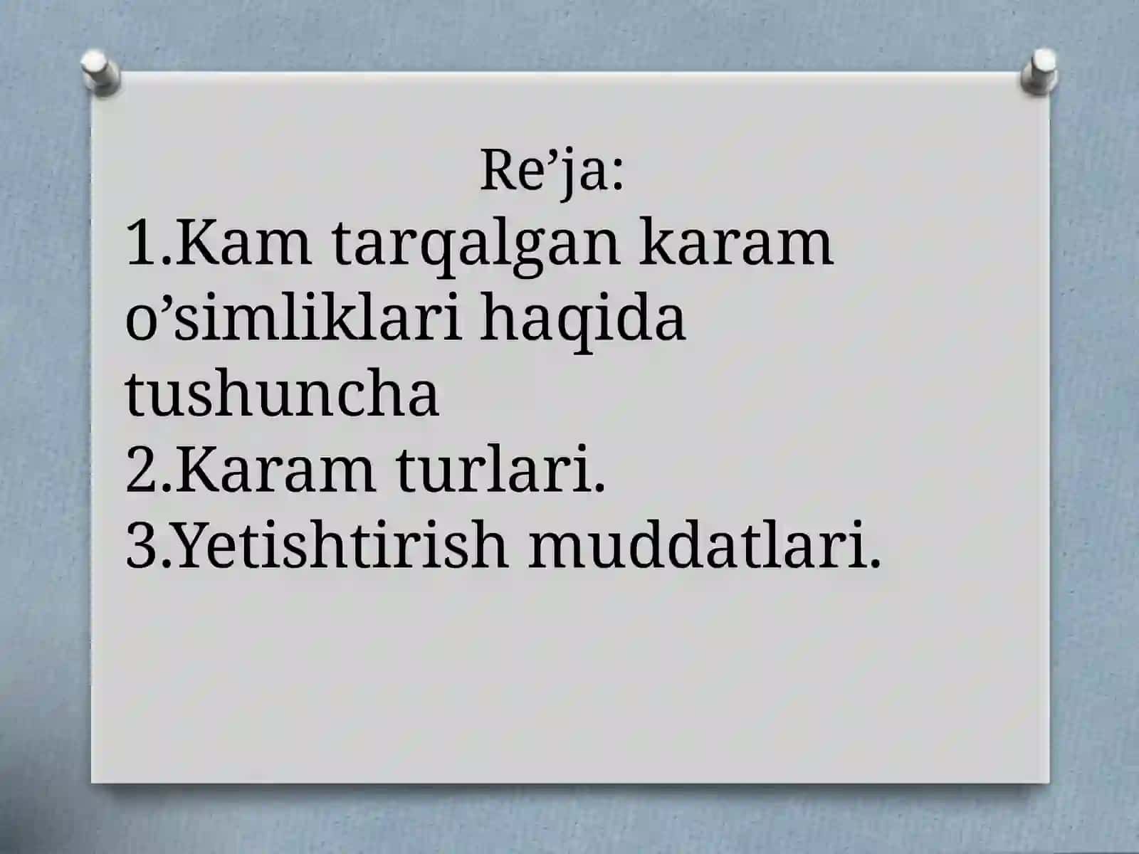 Kamtarqalgam karamo’simliklari biologiyasi 2