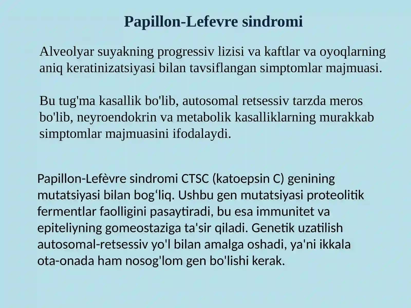 Papillon-Lefevre sindromi 2