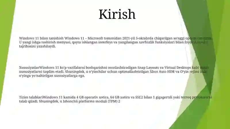Windows 11 Tizimli Dasturi 2