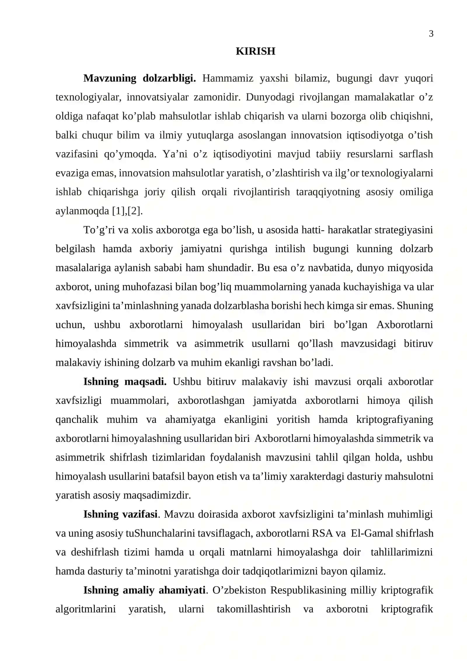 KRIPTOGRAFIYA  BITIRUV MALAKAVIY ISHI 2