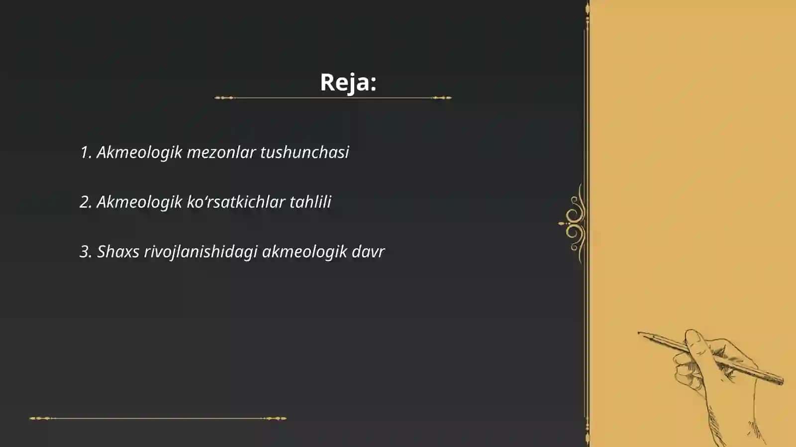Akmeologik mezonlari va koʻrsatkichlari 2