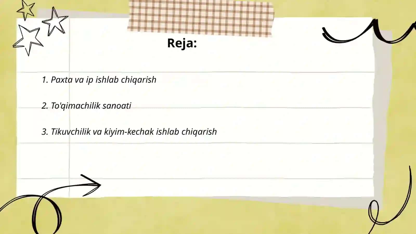 Paxta va ip ishlab chiqarish 2