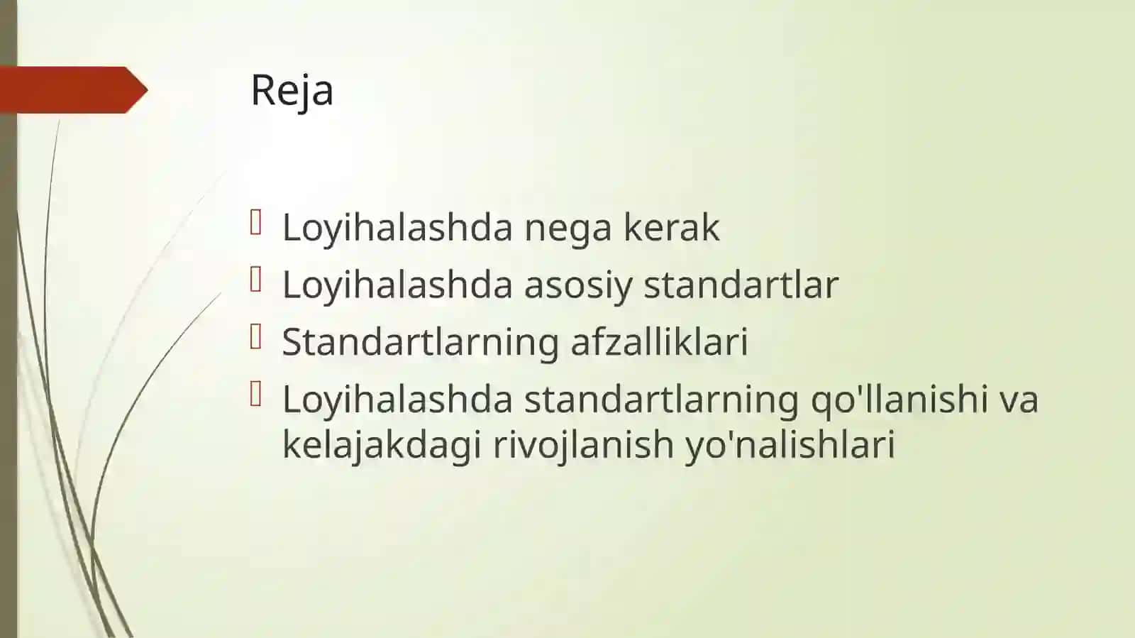 Loyihalashda standartlar 2
