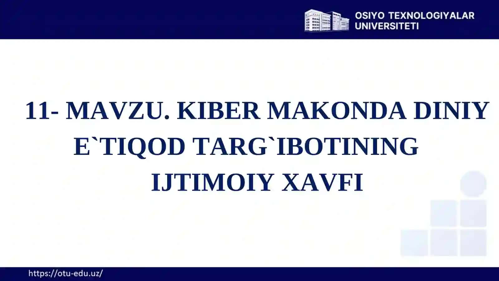 Kiber makonda diniy e`tiqod targ`ibotining ijtimoiy xavfi 2