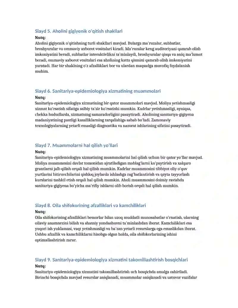 Aholiga sanitariya-epidemiologiya xizmatini tashkil etish va oila shifokorining roli 2