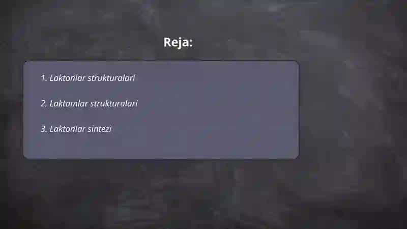 Laktonlar va laktamlar 2