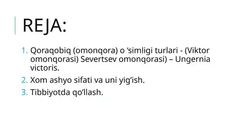 Qoraqobiq (omonqora) o ‘simligi turlari 2