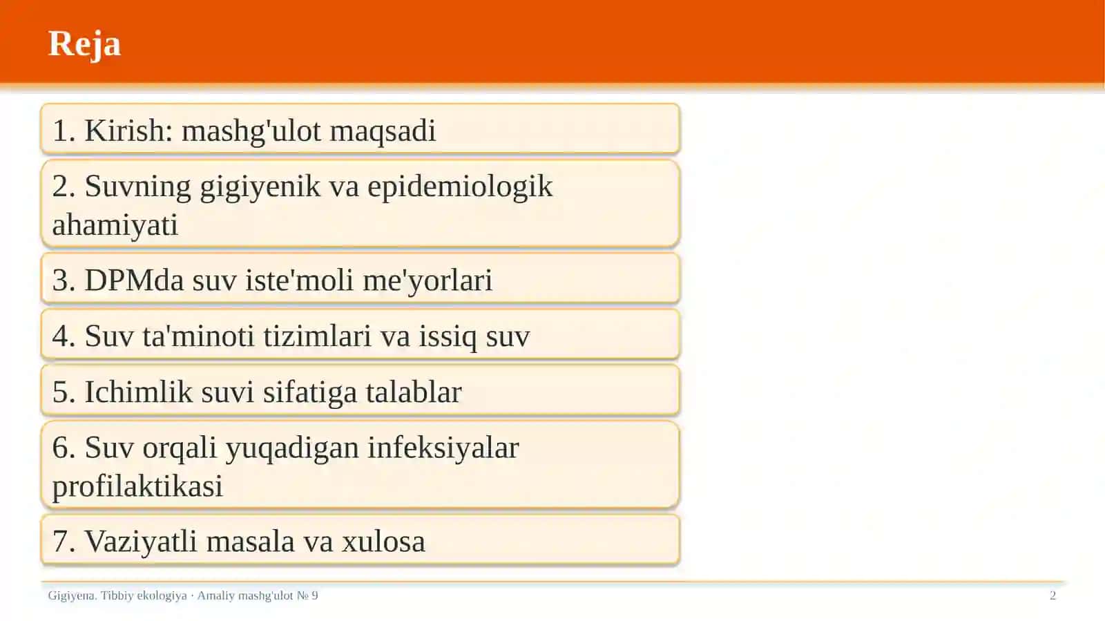 Davolash-profilaktika muassasalarini oqilona suv bilan ta'minlashning ahamiyati 2