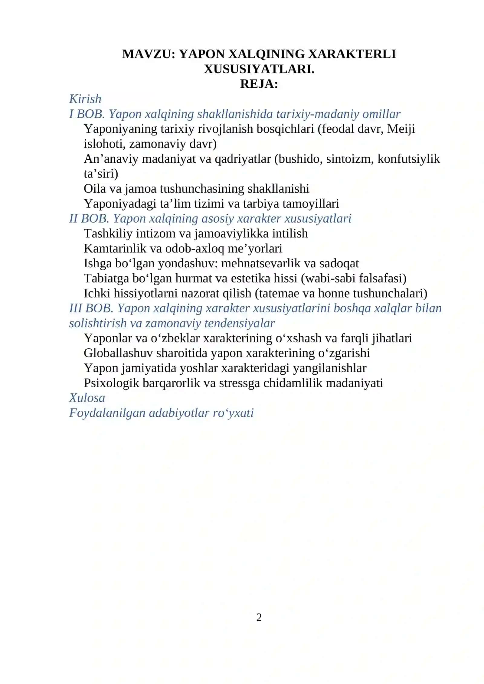 YAPON XALQINING XARAKTERLI XUSUSIYATLARI 2