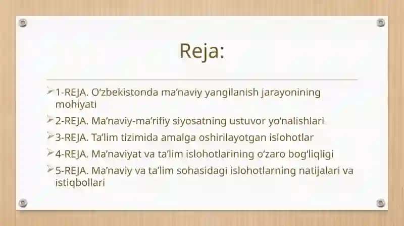 Ma’naviy-ma’rifiy so’zning ustuvory o’nalishlari 2