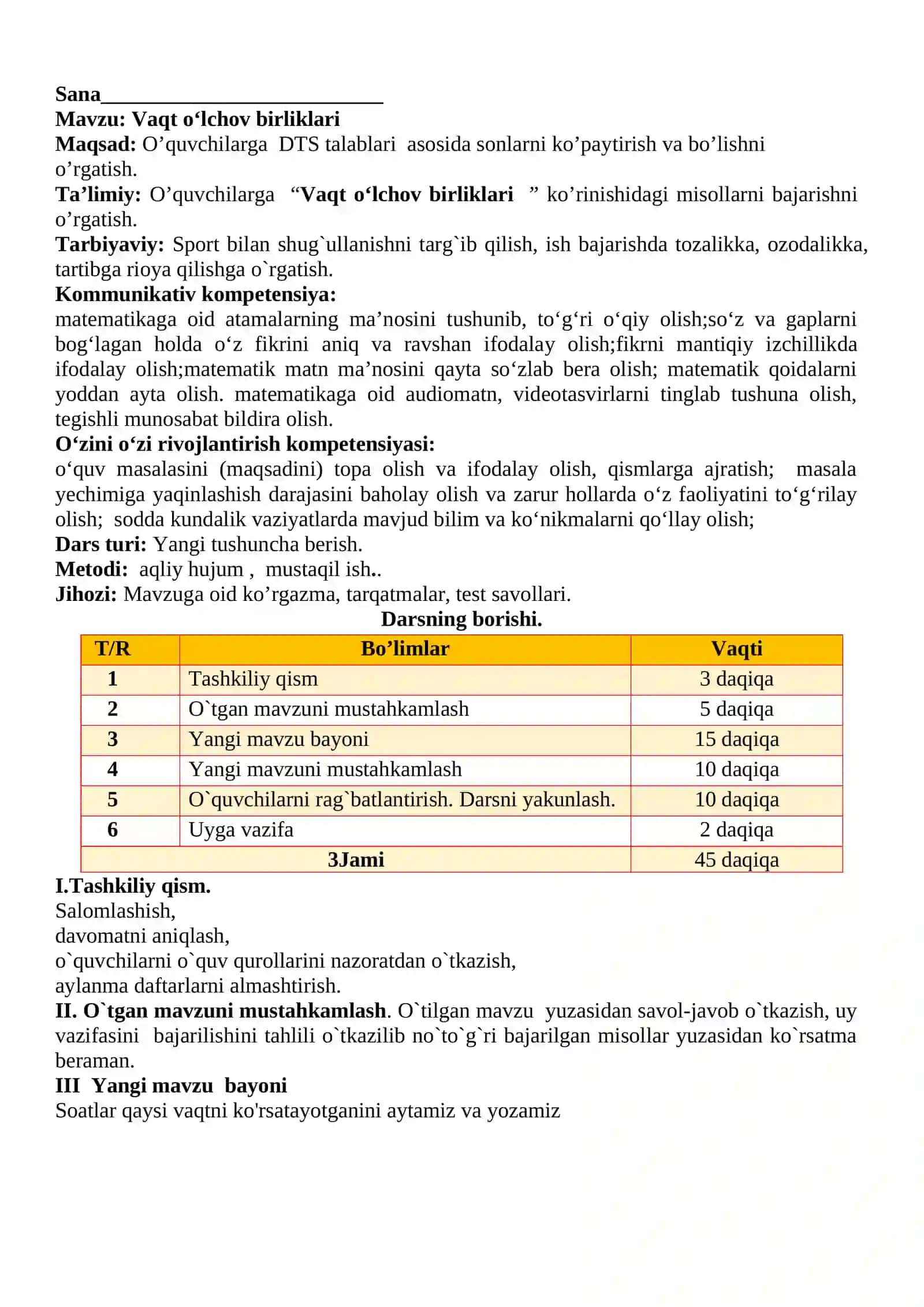 Vaqt o‘lchov birliklari 2