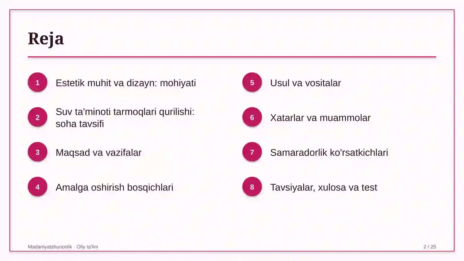 suv ta'minoti tarmoqlari qurilishida estetik muhit va dizayn 7644 2
