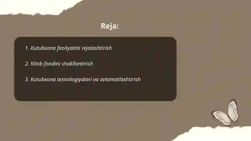 Umumtaʼlim maktablarda kutubxona ishini tashkil etish va rejalashtirish 2