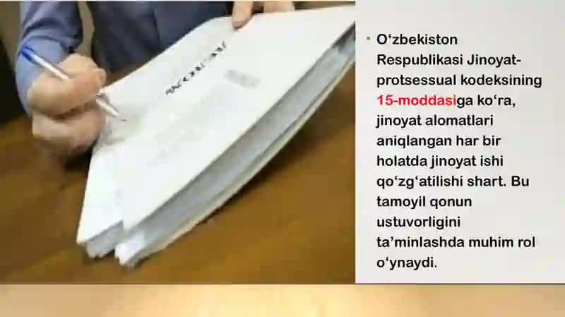 Jinoyat ishini qo’zg’atishning muqarrarligi prinsipi 2