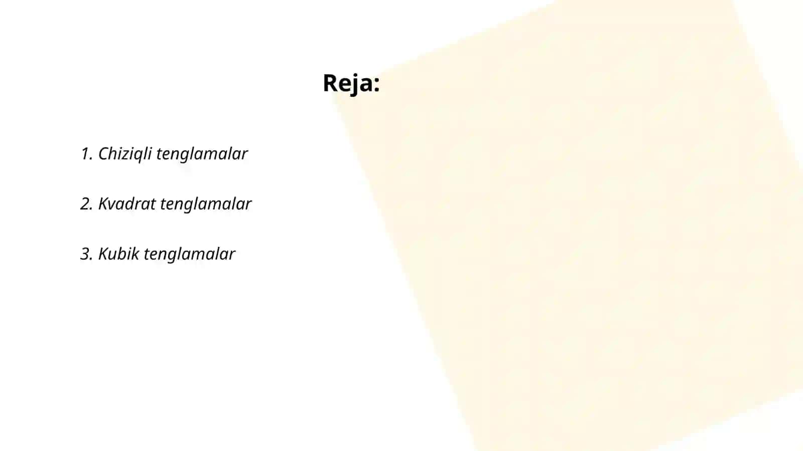 Matematika tenglamalar 2