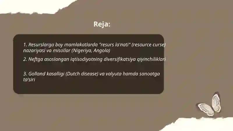 Tabiiy boyliklar: nega ba’zilar rivojlanib, ba'zilar qashshoqlikka botmoqda? 2