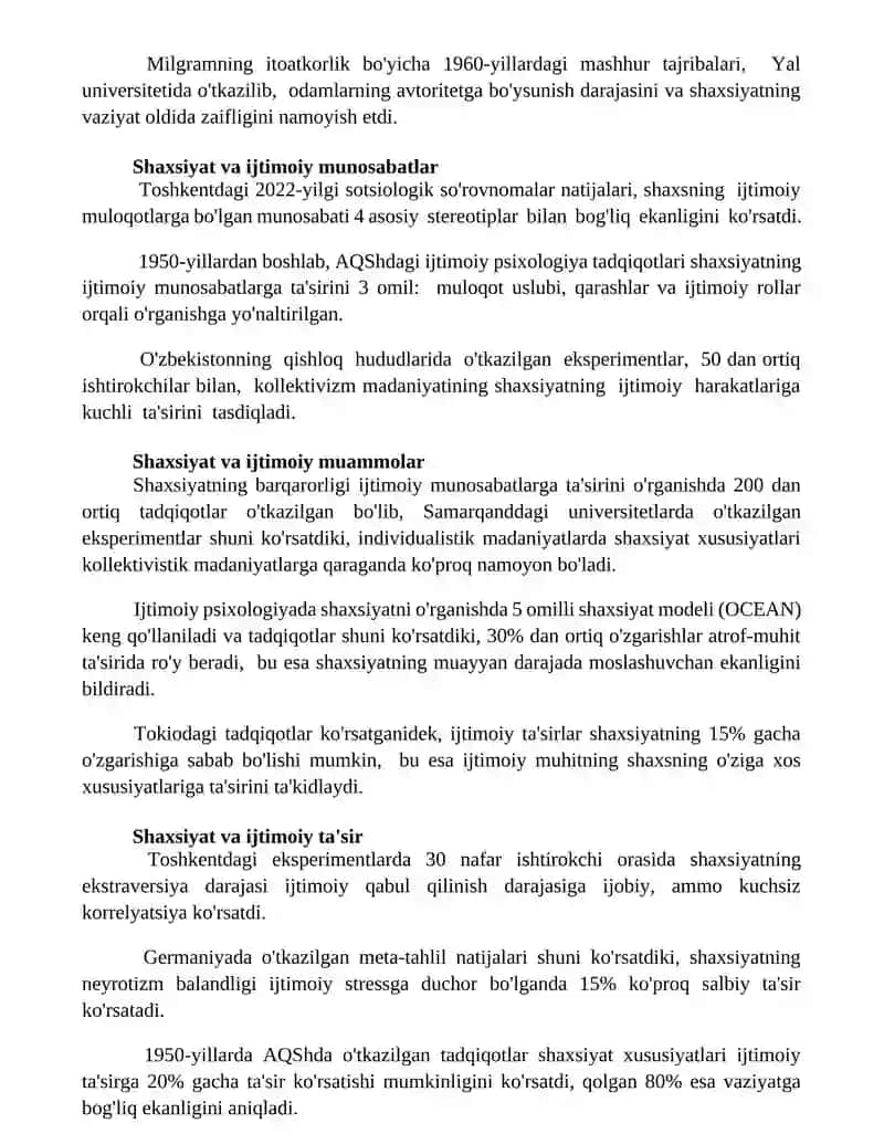 Социал психологияда шахс муаммоси 2
