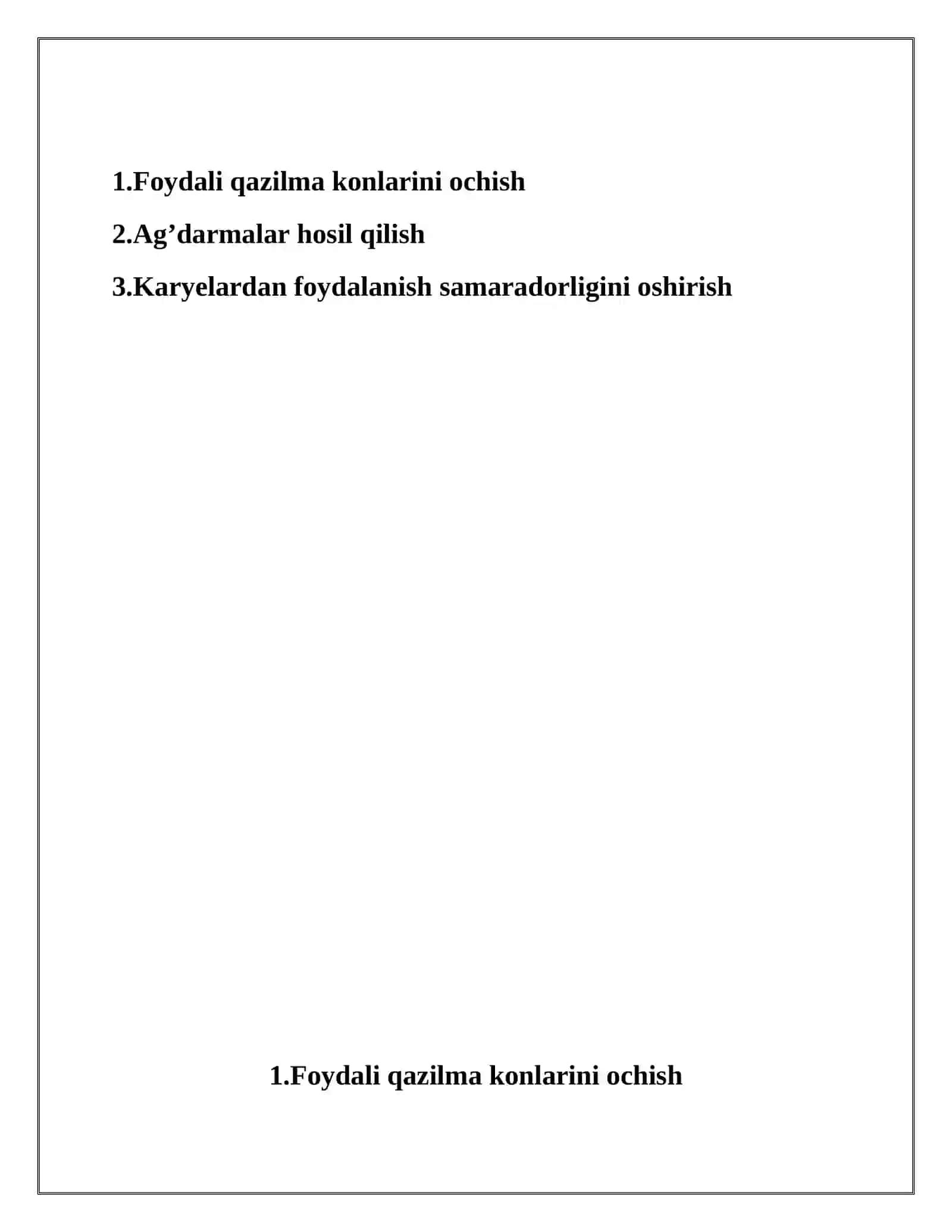 FOYDALI QAZILMA KONLARINI OCHIQ USULDA ISHLASHIDA YER ZAHIRALARIDAN FOYDALANISH SAMARADORLIGINI OSHIRISHNING ASOSIY YО’NALISHLARI 2