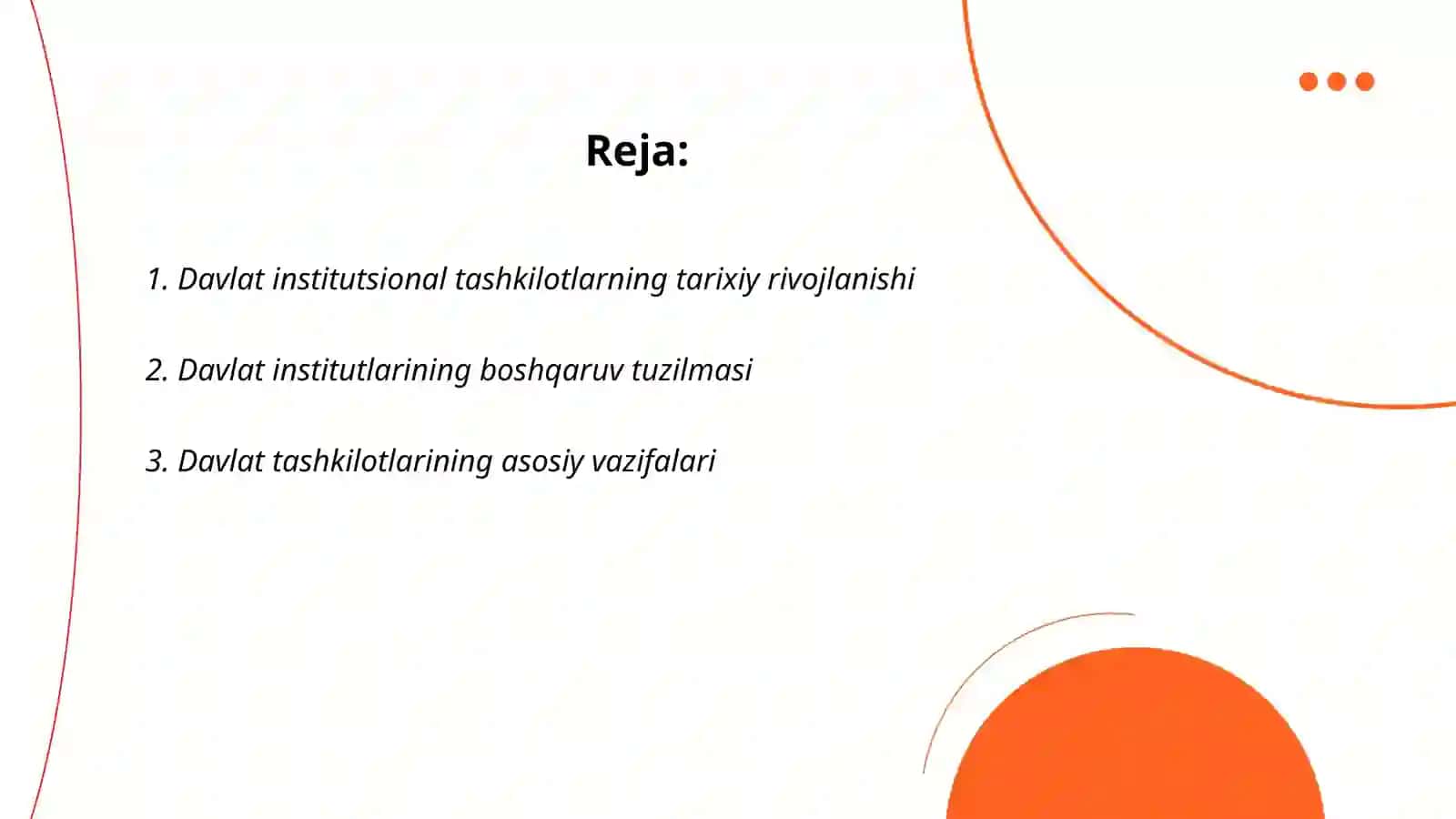 Davlat Institutsional Tashkilotlar Tarixi 2