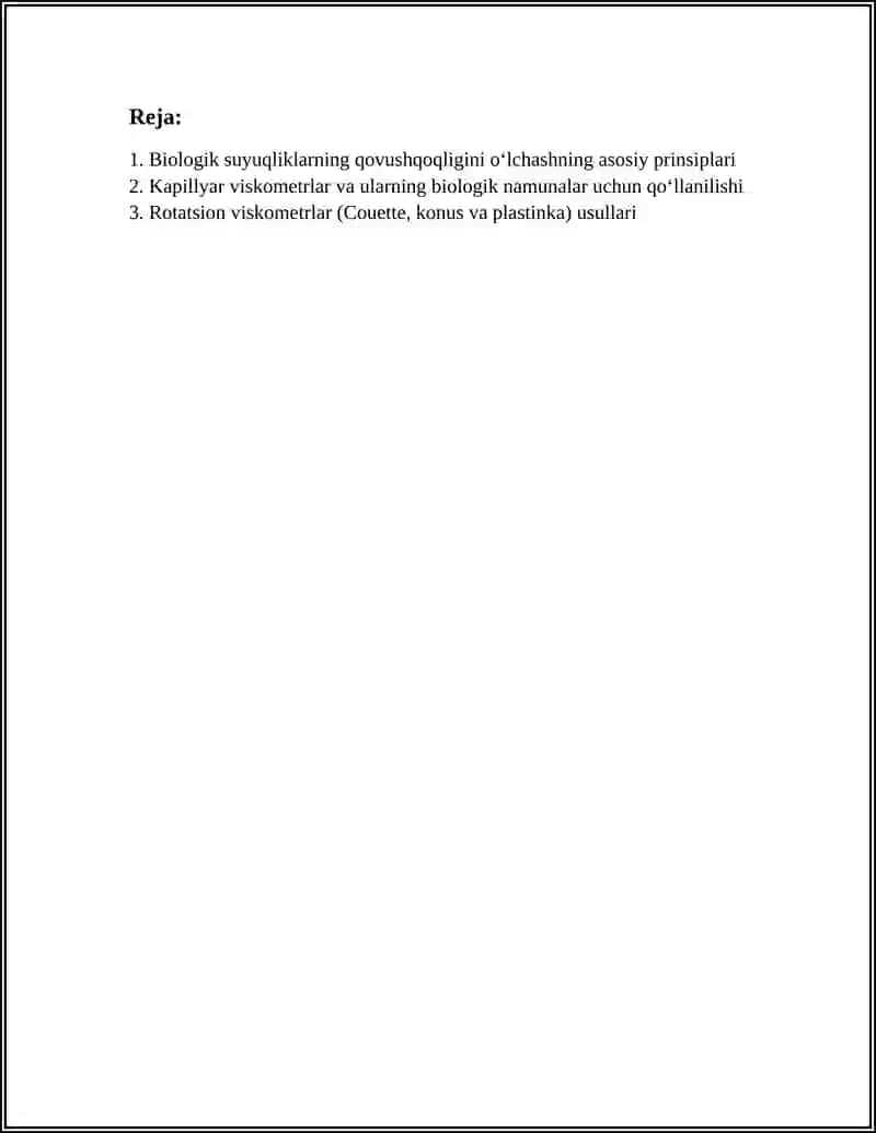 BIOLOGIK SUYUQLIKLARNING QOVUSHQOQLIGINI ANIQLASH USULLARINI OʻRGANISH 2