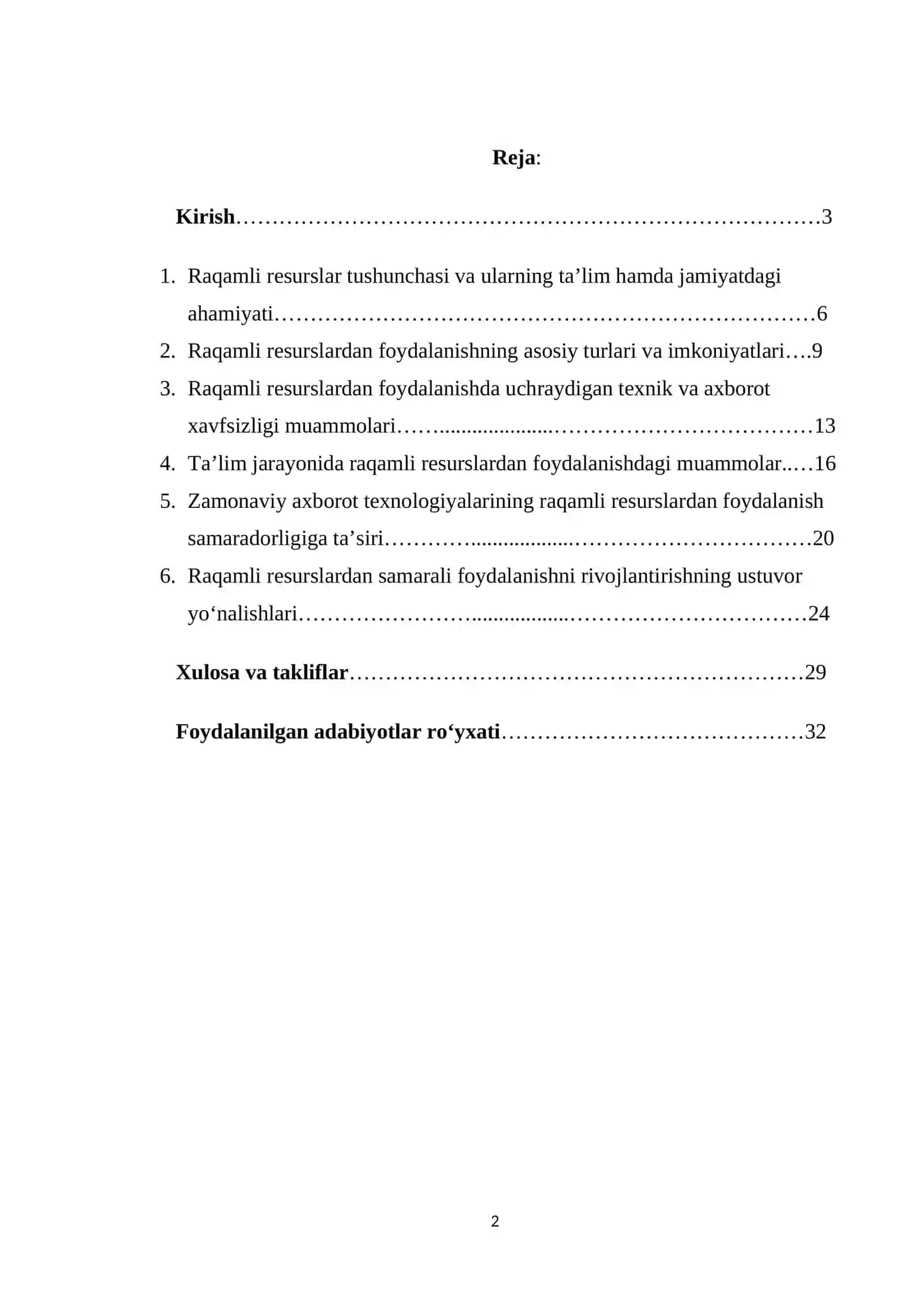 Raqamli resurslardan foydalanishda uchraydigan muammolar va ularni hal etish yo`llari 2