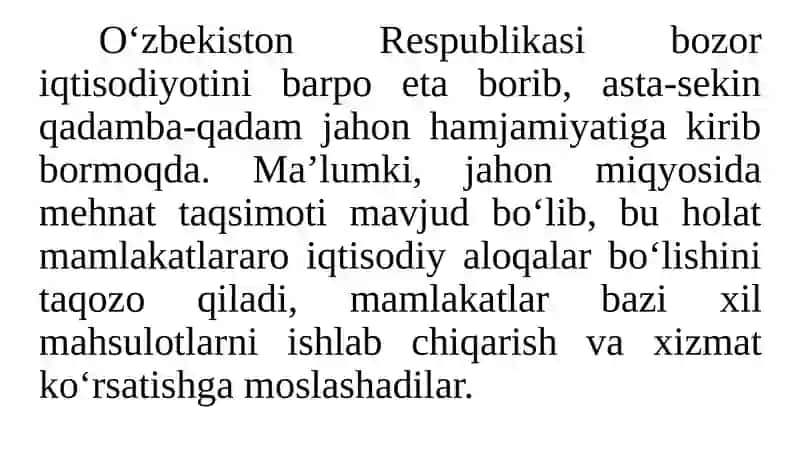 TASHQI IQTISODIY FAOLIYAT STATISTIKASI 2