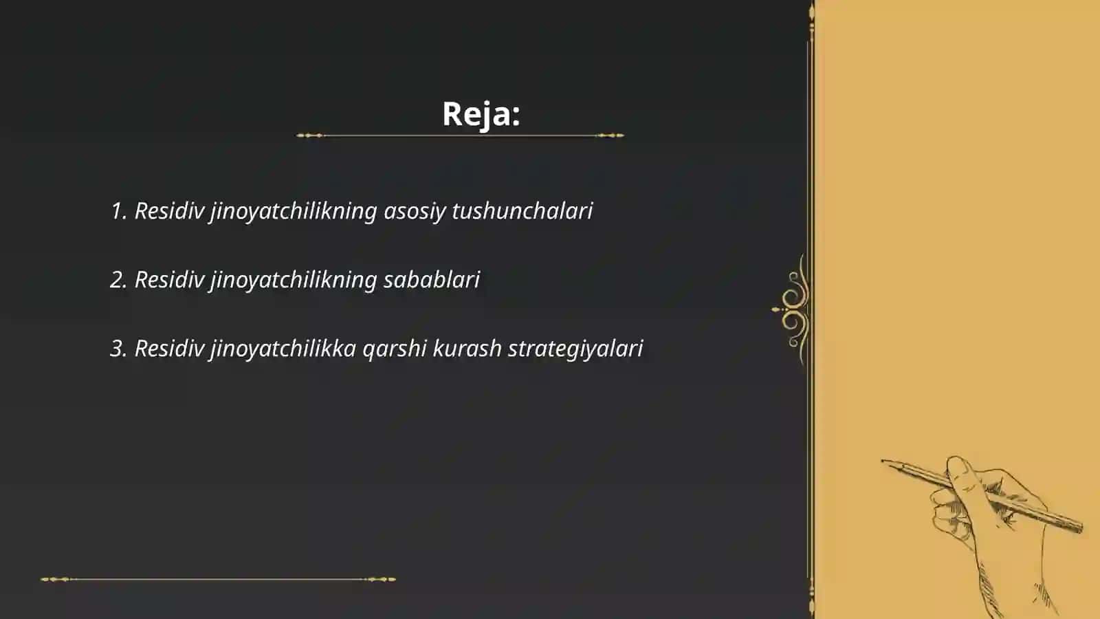 Residiv jinoyatchilikning kriminalogik tavsifi va uni oldini olish 2