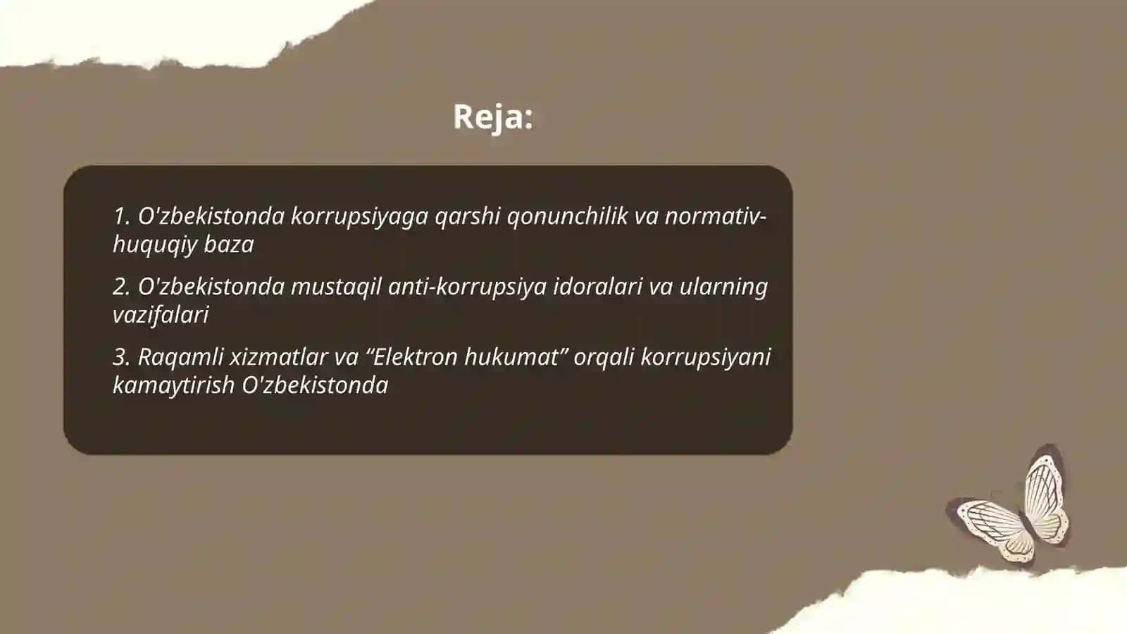 O'zbekistonning korrupsiyaga qarshi kurashi 2