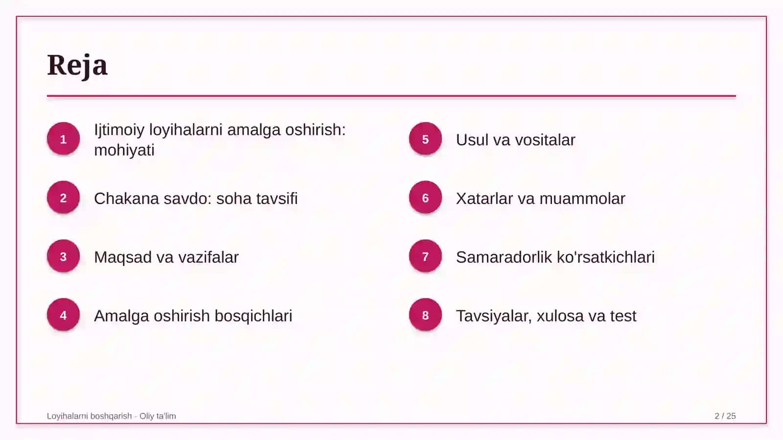 Ijtimoiy loyihalarni amalga oshirish: mohiyati 2