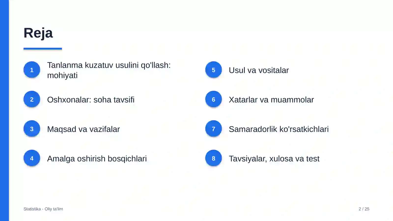 oshxonalarda tanlanma kuzatuv usulini qo'llash 3591 2