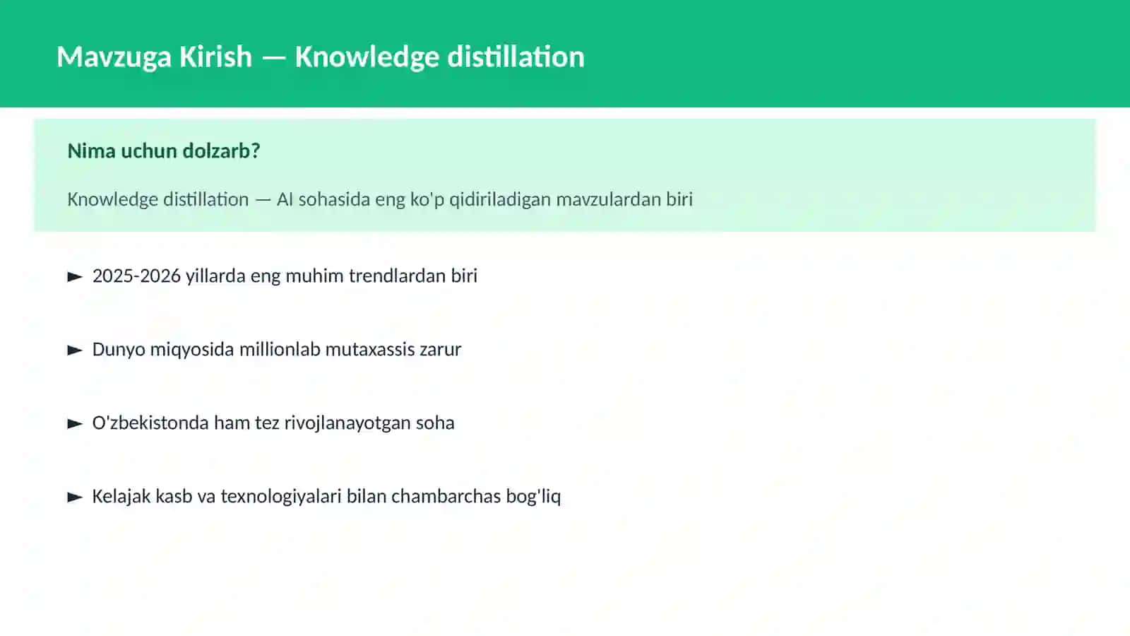 AI | DEEP LEARNING VA NEYRON TARMOQLAR 2