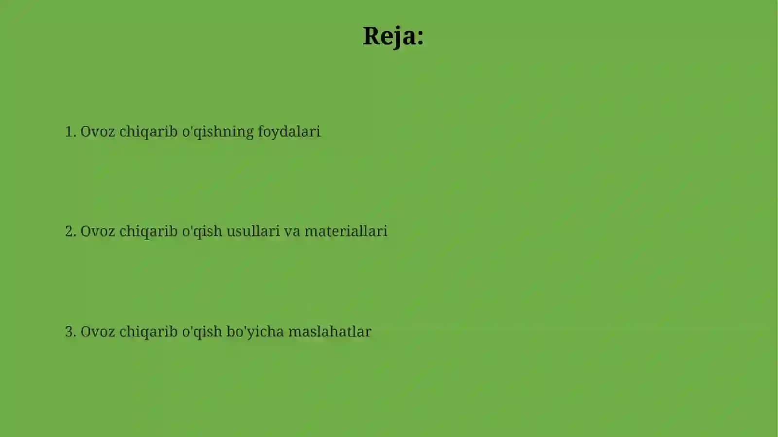 Ovozli o'qishning afzalliklari 2