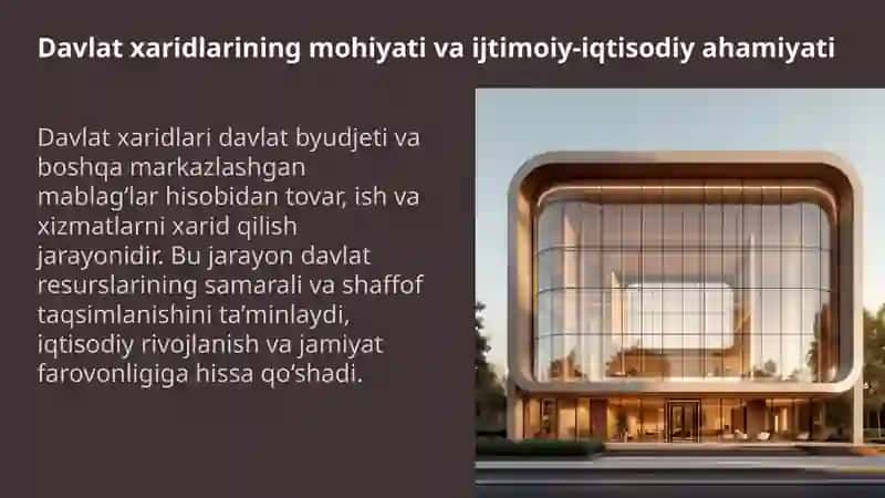 Davlat xaridlari jarayoniga doir umumiy talablar 2