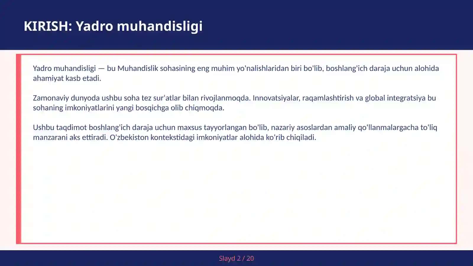 Yadro muhandisligi 2