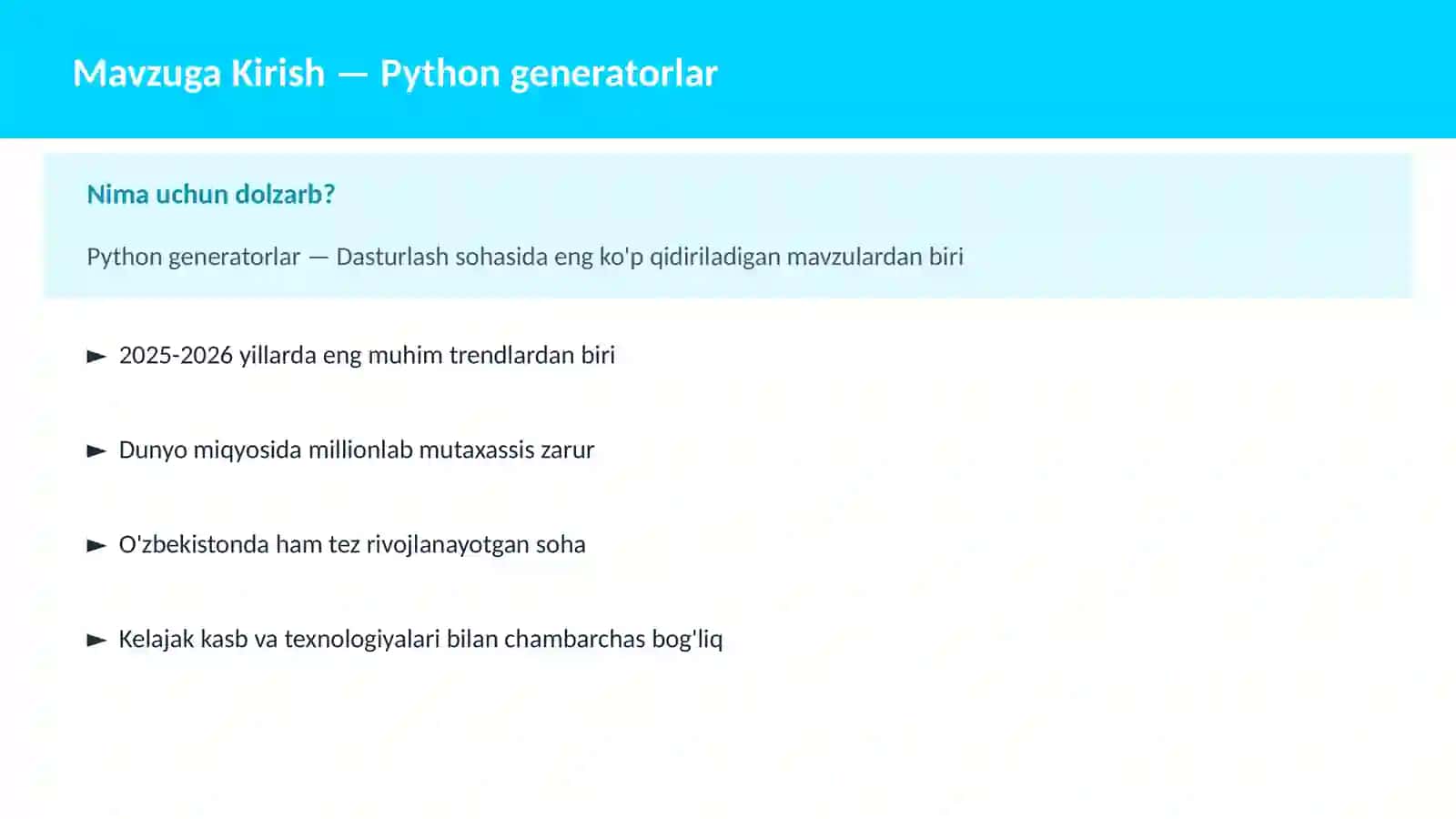 PYTHON DASTURLASH 2