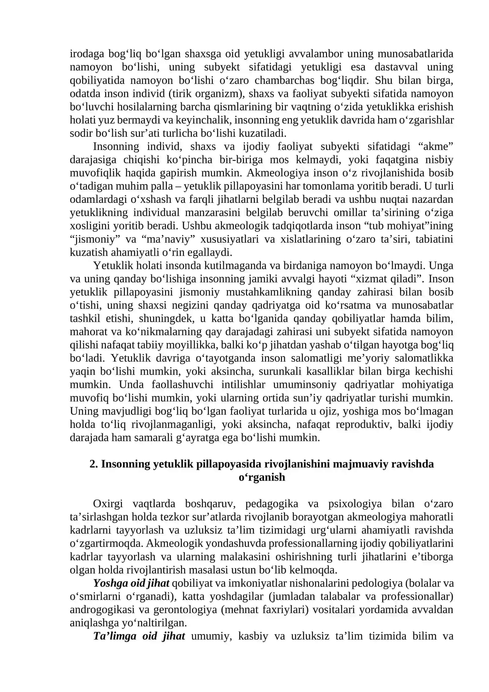 PEDAGOGIK AKMEOLOGIYANING VAZIFALARI 2